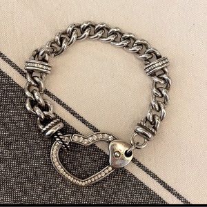 Brighton Urban Lights Silver Bracelet with Heart Clasp “Retired Brighton”